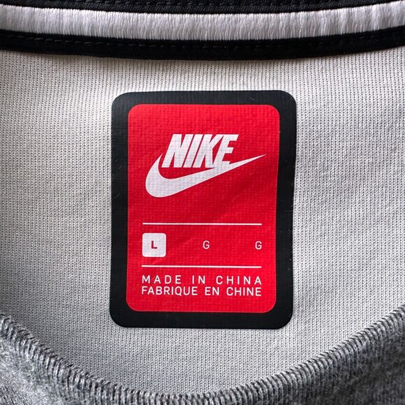 Nike Tech Fleece Crewneck Sweatshirt Men’s L Grey Anthracite White OG FA17 - Picture 6 of 14